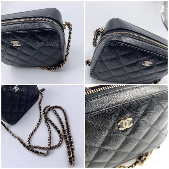 Authentic CHANEL Black Caviar Mini Camera Bag GHW - Picture 12 of 15